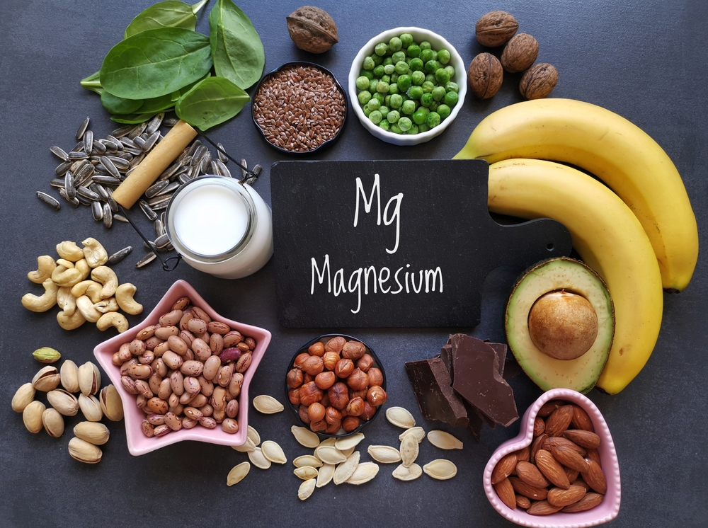 An image showing different foods that offer magensium